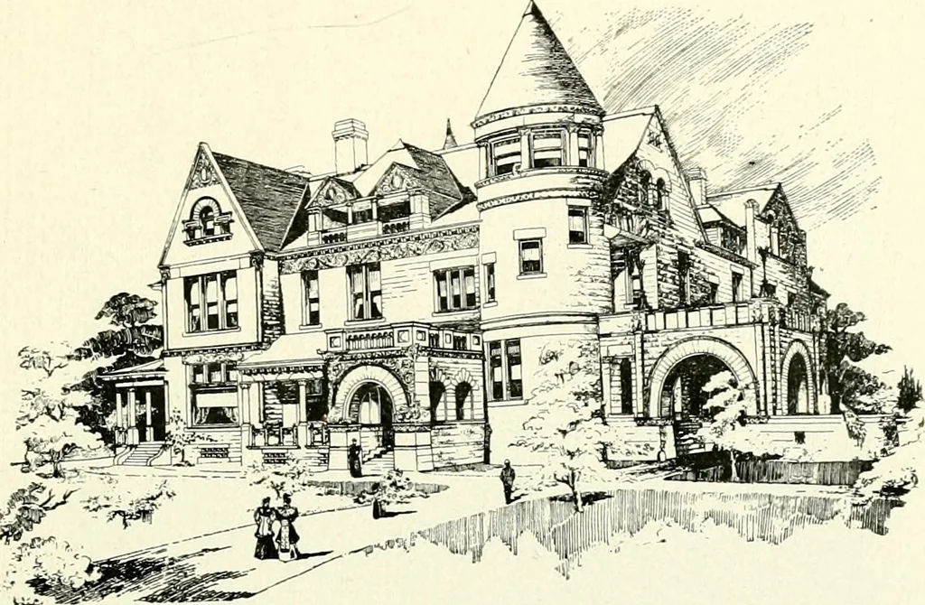 An illustration from Wing & Mahurin, architects, Fort Wayne, Ind, 1896, leaf 104