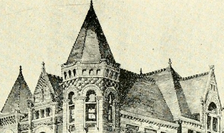 An illustration from Wing & Mahurin, architects, Fort Wayne, Ind, 1896, leaf 18