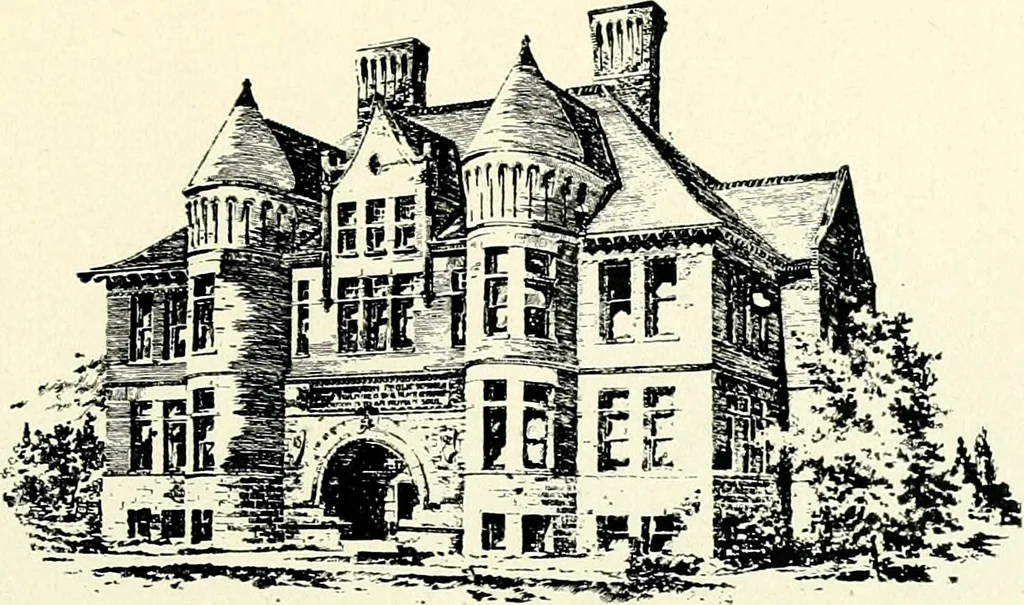 An illustration from Wing & Mahurin, architects, Fort Wayne, Ind, 1896, leaf 42