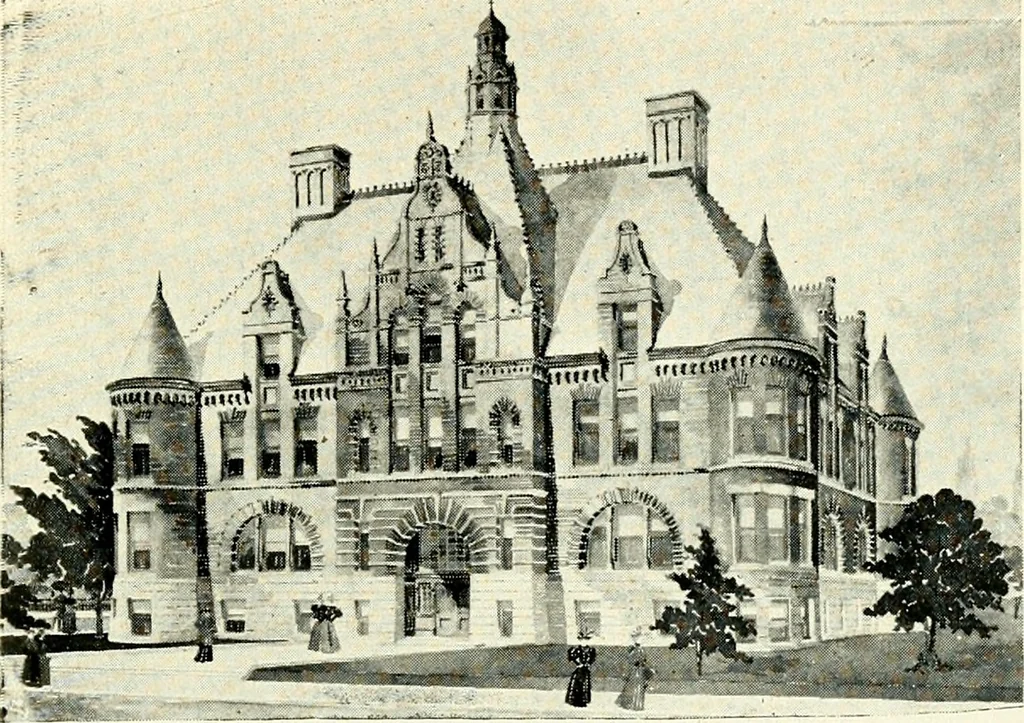 An illustration from Wing & Mahurin, architects, Fort Wayne, Ind, 1896, leaf 46