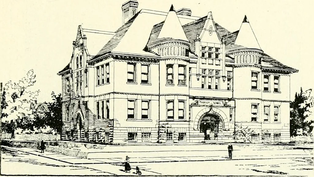 An illustration from Wing & Mahurin, architects, Fort Wayne, Ind, 1896, leaf 48