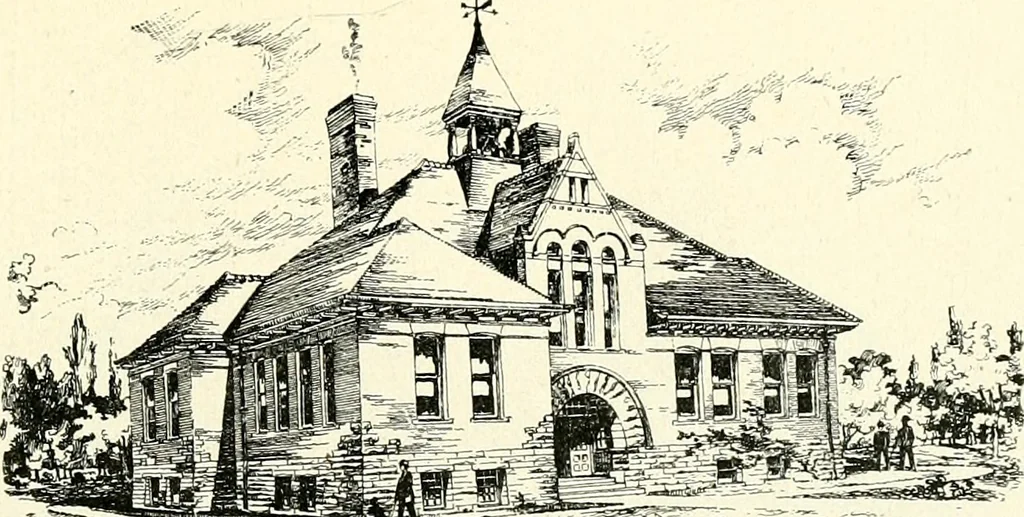 An illustration from Wing & Mahurin, architects, Fort Wayne, Ind, 1896, leaf 54