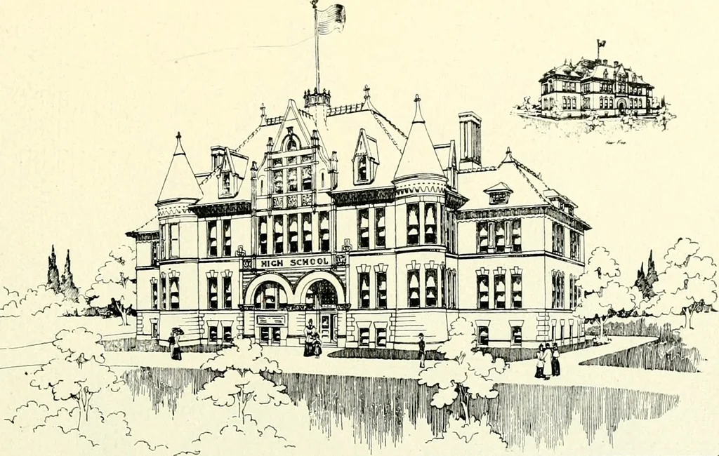 An illustration from Wing & Mahurin, architects, Fort Wayne, Ind, 1896, leaf 58