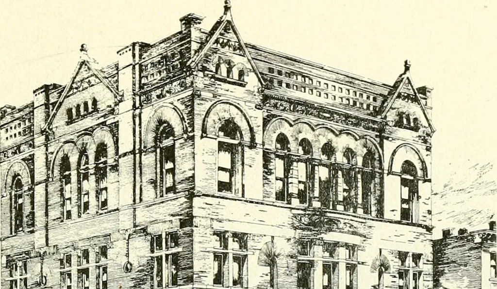 An illustration from Wing & Mahurin, architects, Fort Wayne, Ind, 1896, leaf 72
