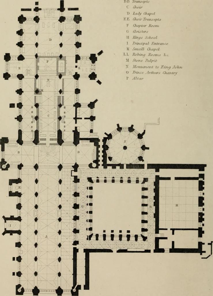 An illustration from Winkles's architectural and picturesque illustrations of the cathedral churches of England and Wales, 1836, leaf 125
