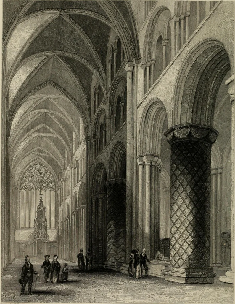 An illustration from Winkles's architectural and picturesque illustrations of the cathedral churches of England and Wales, 1836, leaf 143