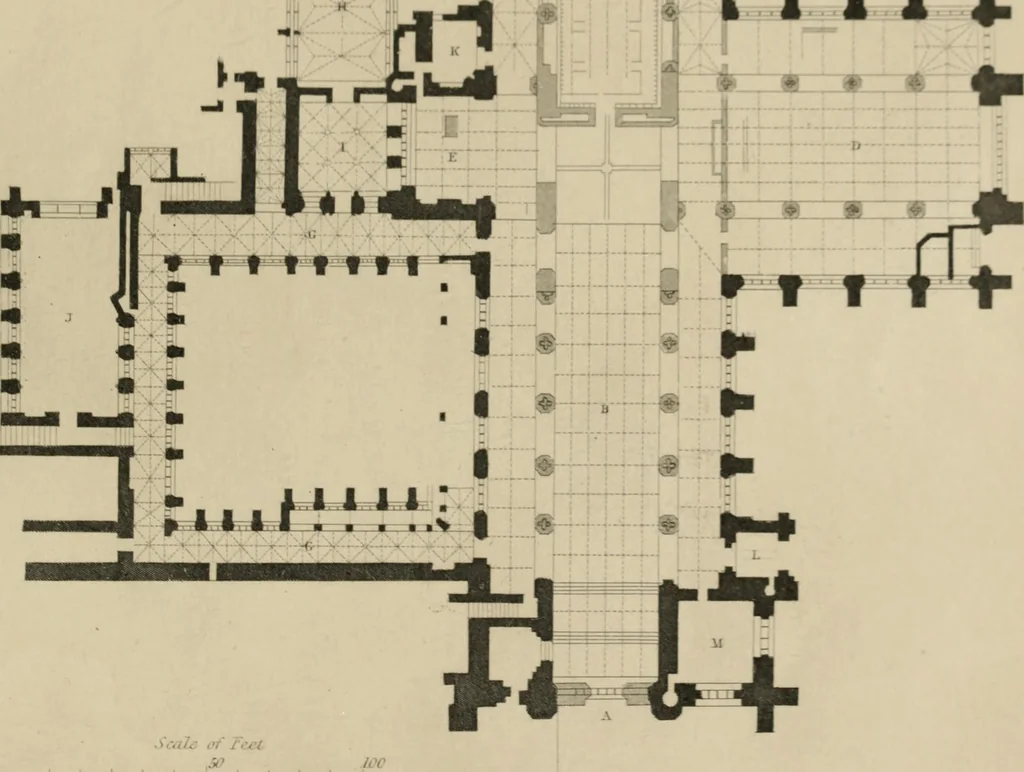 An illustration from Winkles's architectural and picturesque illustrations of the cathedral churches of England and Wales, 1836, leaf 208