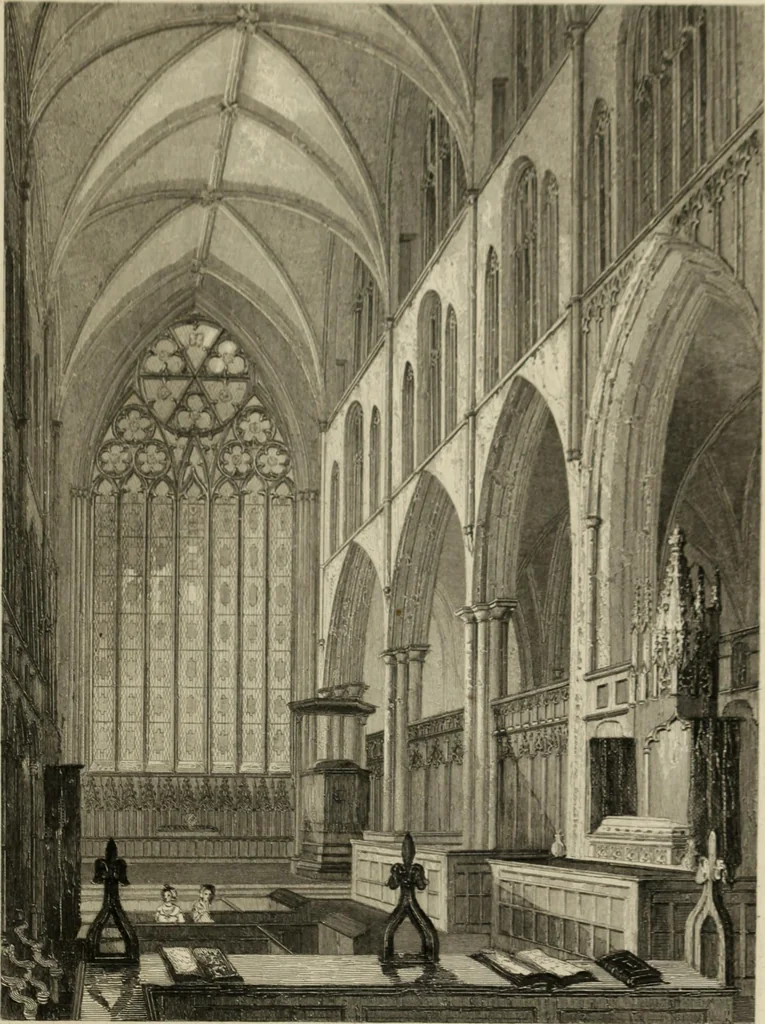 An illustration from Winkles's architectural and picturesque illustrations of the cathedral churches of England and Wales, 1836, leaf 236