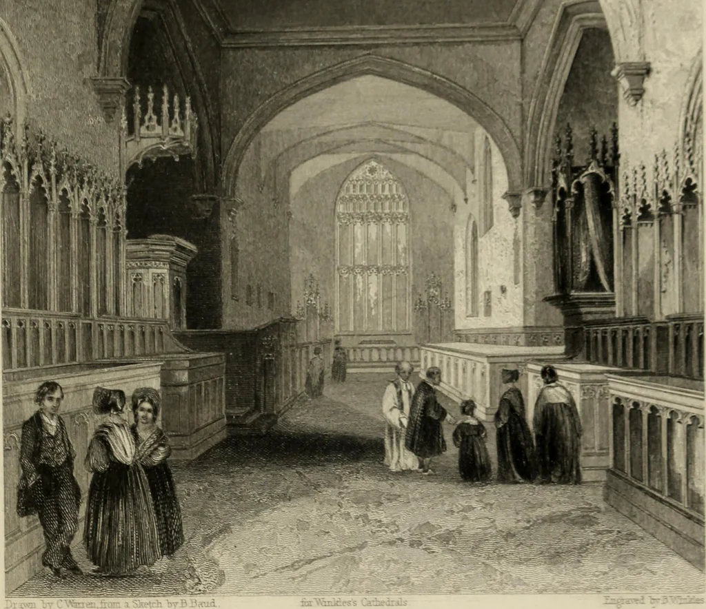 An illustration from Winkles's architectural and picturesque illustrations of the cathedral churches of England and Wales, 1836, leaf 296