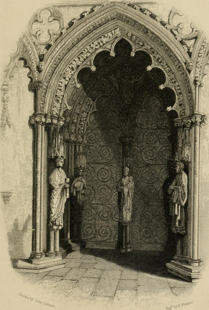 An illustration from Winkles's architectural and picturesque illustrations of the cathedral churches of England and Wales, 1836, leaf 4