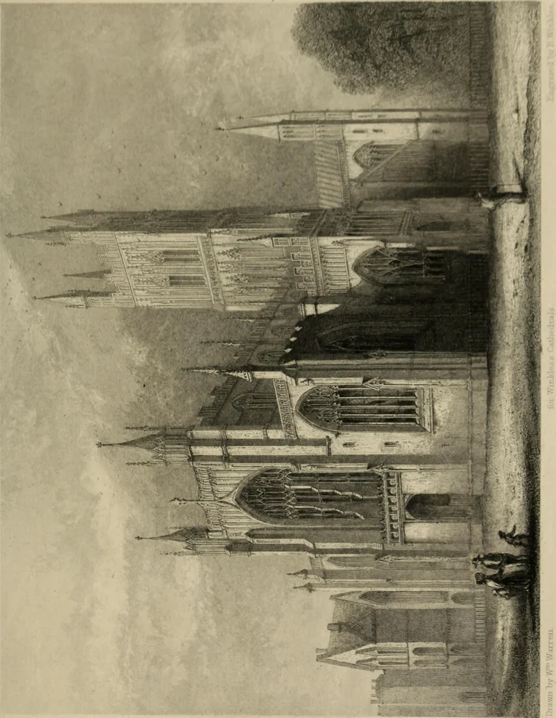 An illustration from Winkles's architectural and picturesque illustrations of the cathedral churches of England and Wales, 1836, leaf 50