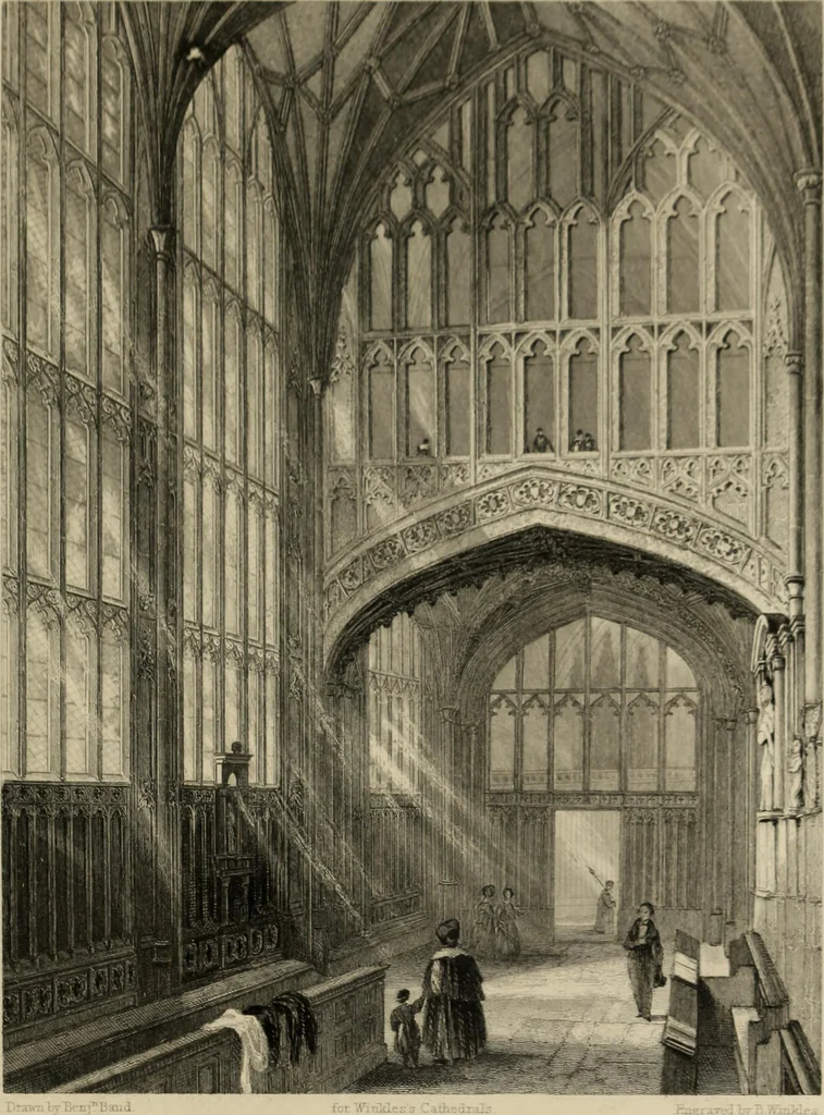 An illustration from Winkles's architectural and picturesque illustrations of the cathedral churches of England and Wales, 1836, leaf 54