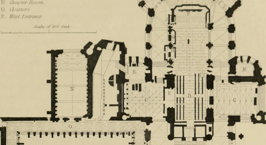 An illustration from Winkles's architectural and picturesque illustrations of the cathedral churches of England and Wales, 1836, leaf 66