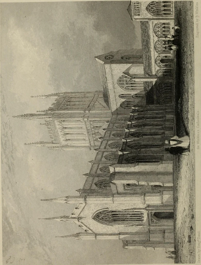 An illustration from Winkles's architectural and picturesque illustrations of the cathedral churches of England and Wales, 1836, leaf 81