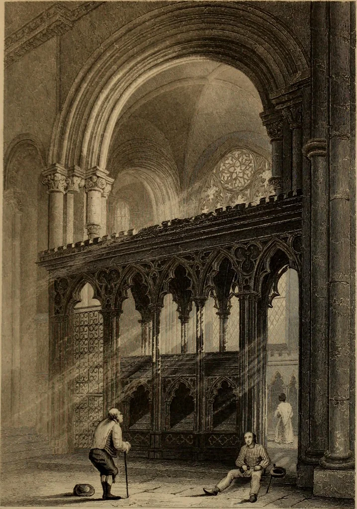 An illustration from Winkles's architectural and picturesque illustrations of the cathedral churches of England and Wales, 1836, leaf 100