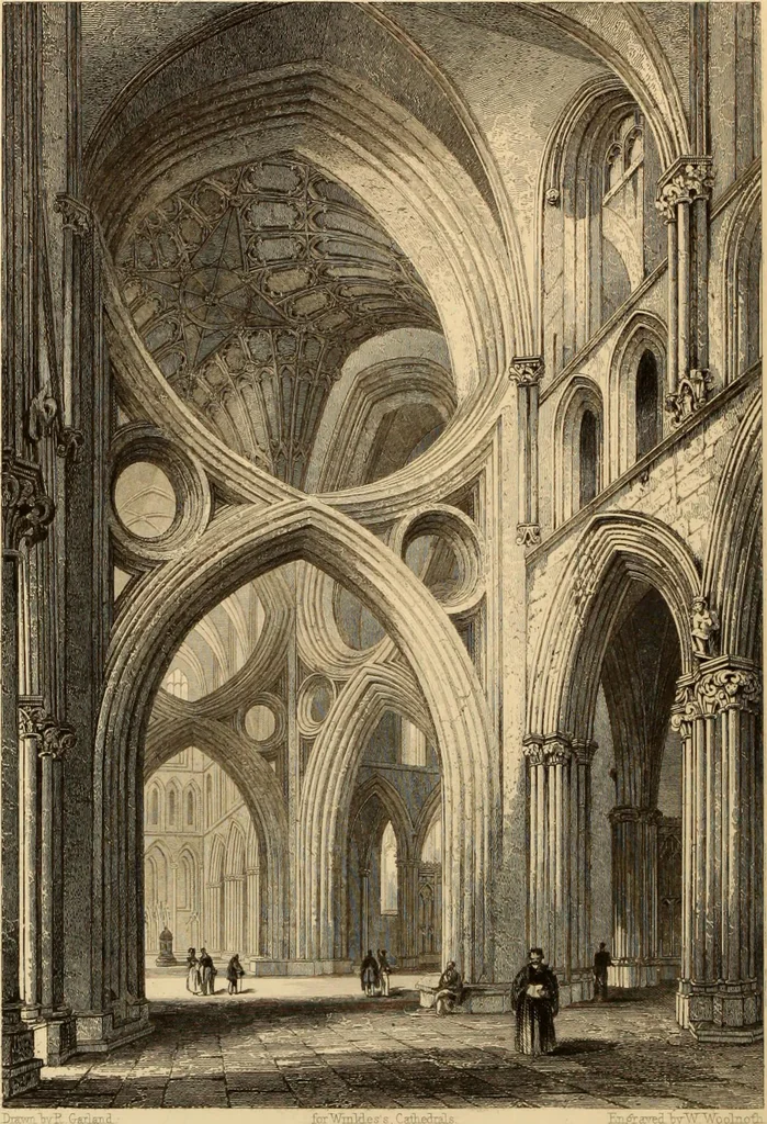 An illustration from Winkles's architectural and picturesque illustrations of the cathedral churches of England and Wales, 1836, leaf 201