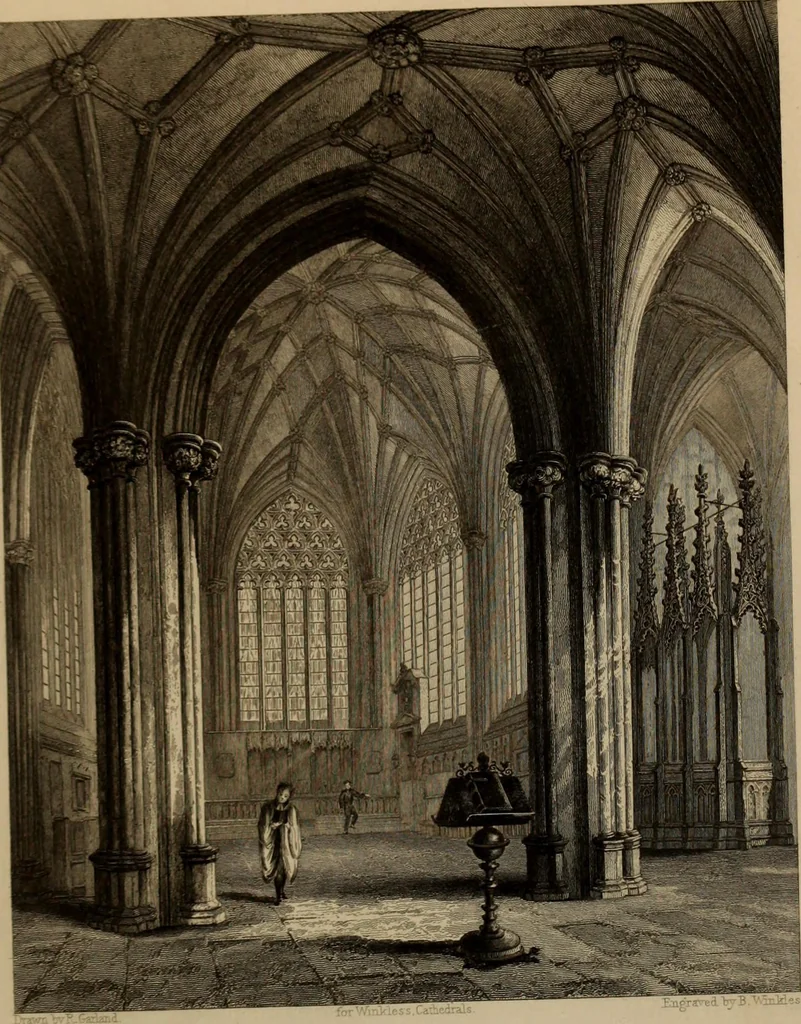 An illustration from Winkles's architectural and picturesque illustrations of the cathedral churches of England and Wales, 1836, leaf 208