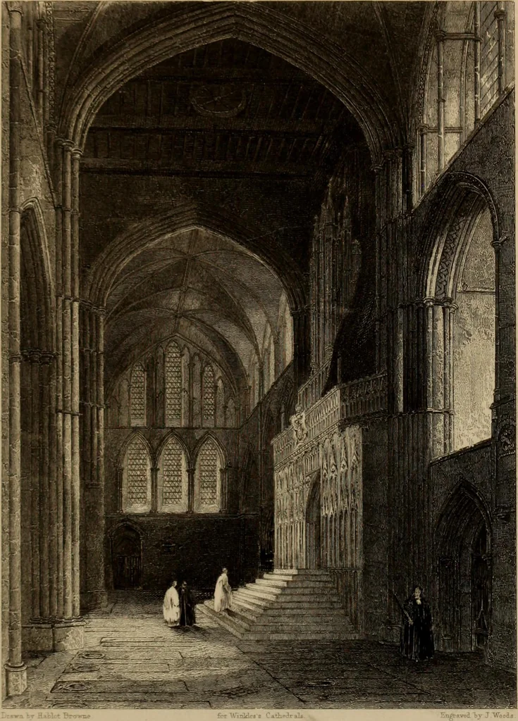 An illustration from Winkles's architectural and picturesque illustrations of the cathedral churches of England and Wales, 1836, leaf 254