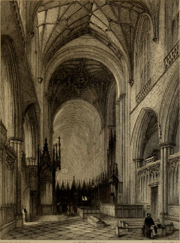 An illustration from Winkles's architectural and picturesque illustrations of the cathedral churches of England and Wales, 1836, leaf 284