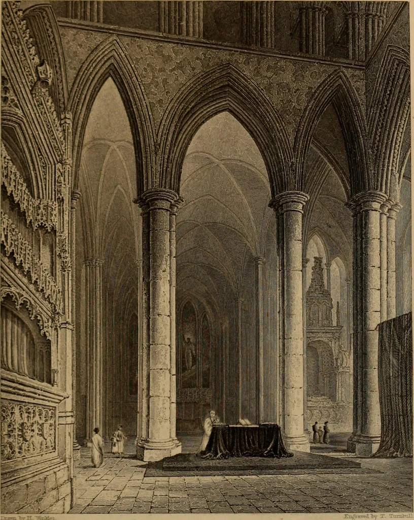 An illustration from Winkles's architectural and picturesque illustrations of the cathedral churches of England and Wales, 1836, leaf 52