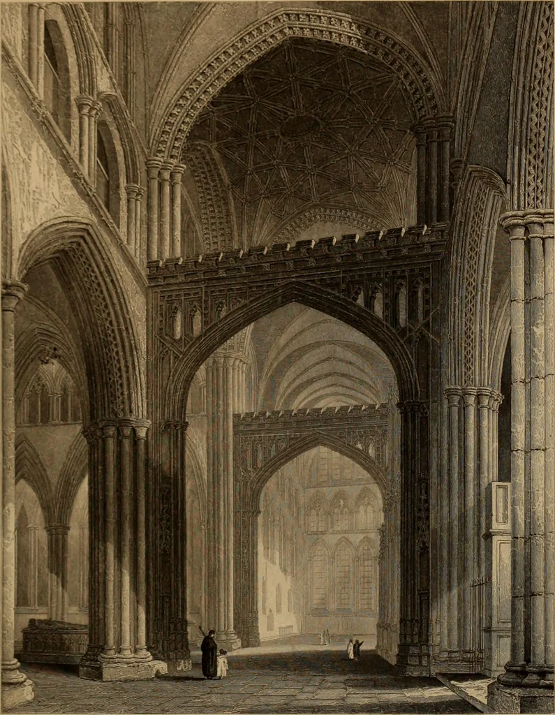 An illustration from Winkles's architectural and picturesque illustrations of the cathedral churches of England and Wales, 1836, leaf 56