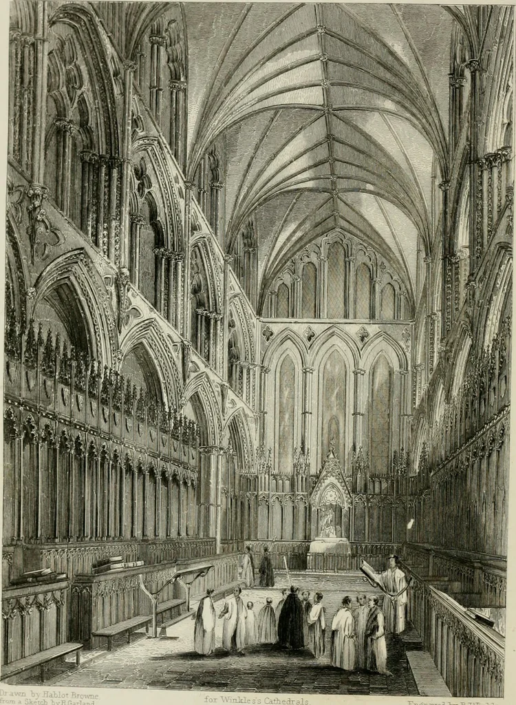 An illustration from Winkles's architectural and picturesque illustrations of the cathedral churches of England and Wales, 1836, leaf 165