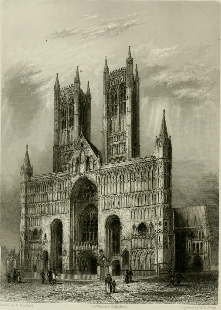 An illustration from Winkles's architectural and picturesque illustrations of the cathedral churches of England and Wales, 1836, leaf 17