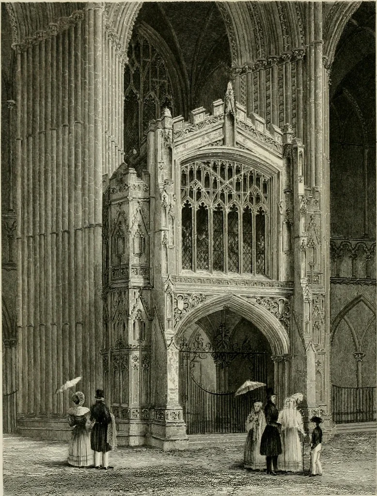 An illustration from Winkles's architectural and picturesque illustrations of the cathedral churches of England and Wales, 1836, leaf 201