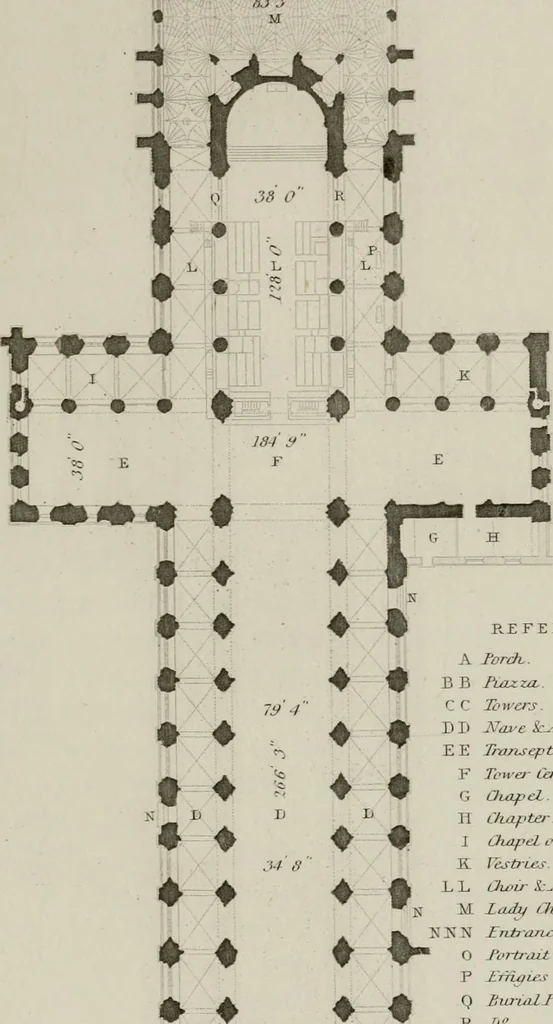 An illustration from Winkles's architectural and picturesque illustrations of the cathedral churches of England and Wales, 1836, leaf 224