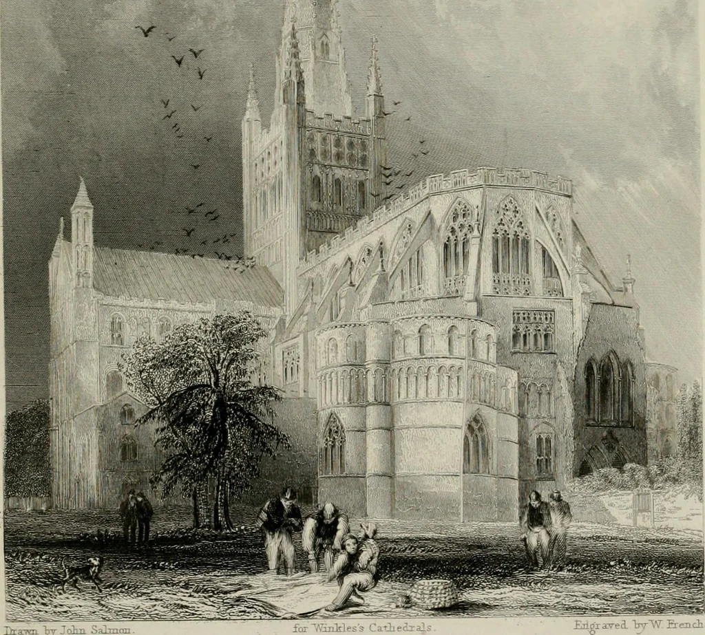An illustration from Winkles's architectural and picturesque illustrations of the cathedral churches of England and Wales, 1836, leaf 244