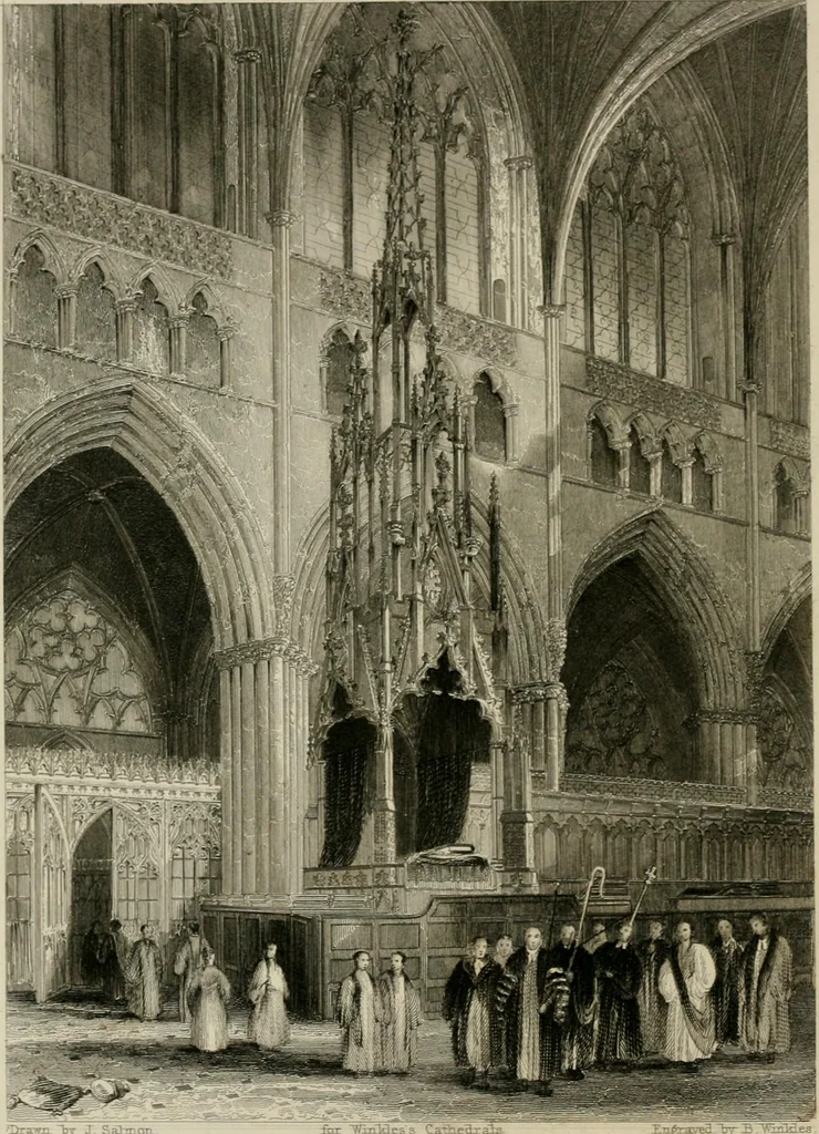 An illustration from Winkles's architectural and picturesque illustrations of the cathedral churches of England and Wales, 1836, leaf 307