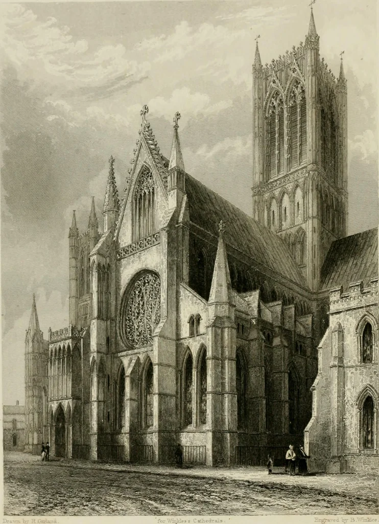 An illustration from Winkles's architectural and picturesque illustrations of the cathedral churches of England and Wales, 1836, leaf 33