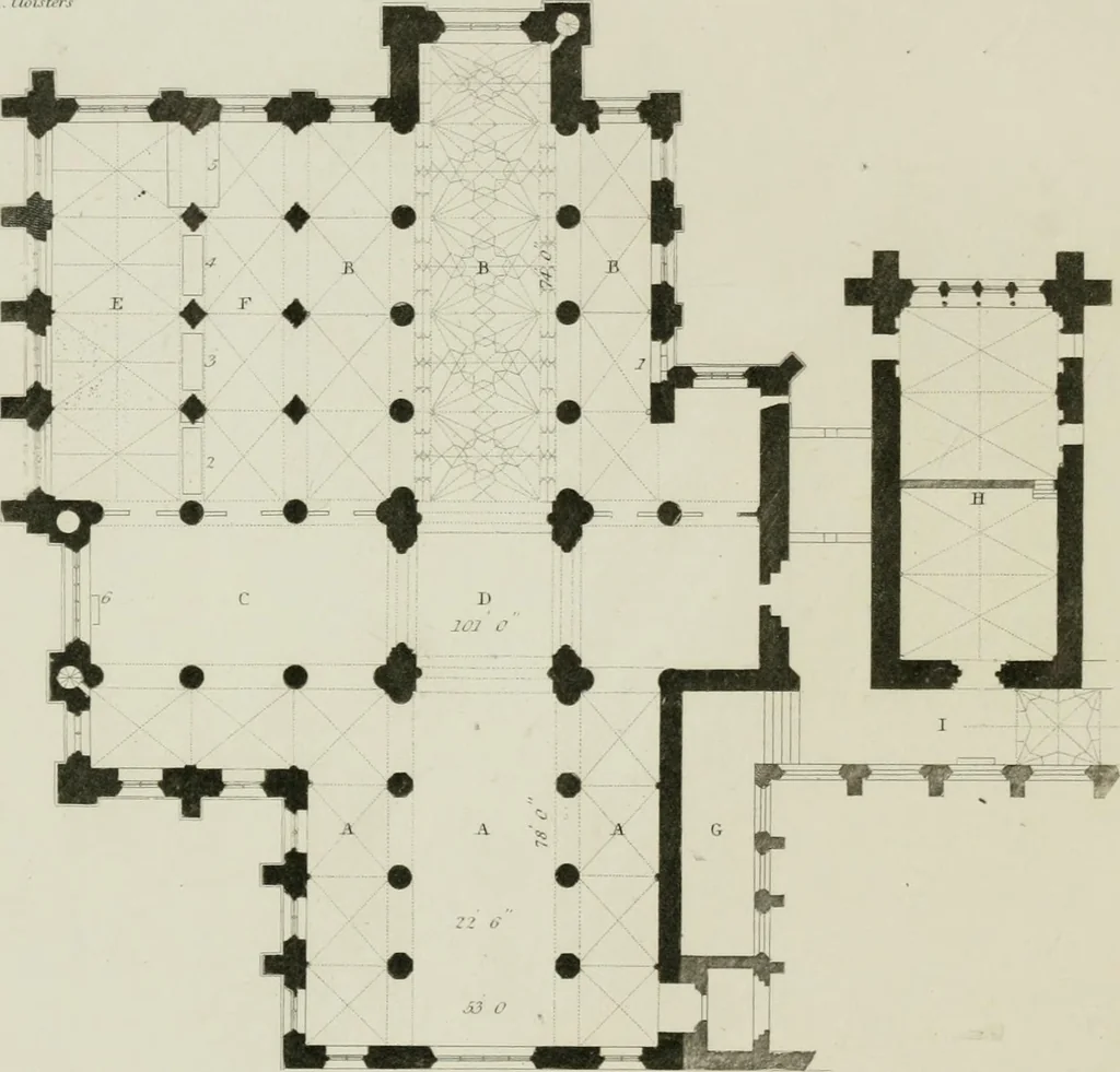 An illustration from Winkles's architectural and picturesque illustrations of the cathedral churches of England and Wales, 1836, leaf 379