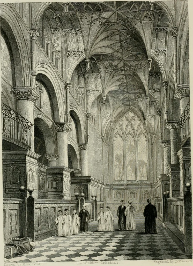 An illustration from Winkles's architectural and picturesque illustrations of the cathedral churches of England and Wales, 1836, leaf 383