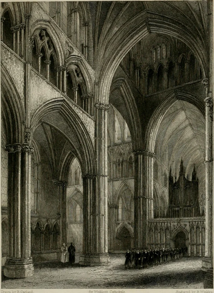An illustration from Winkles's architectural and picturesque illustrations of the cathedral churches of England and Wales, 1836, leaf 50