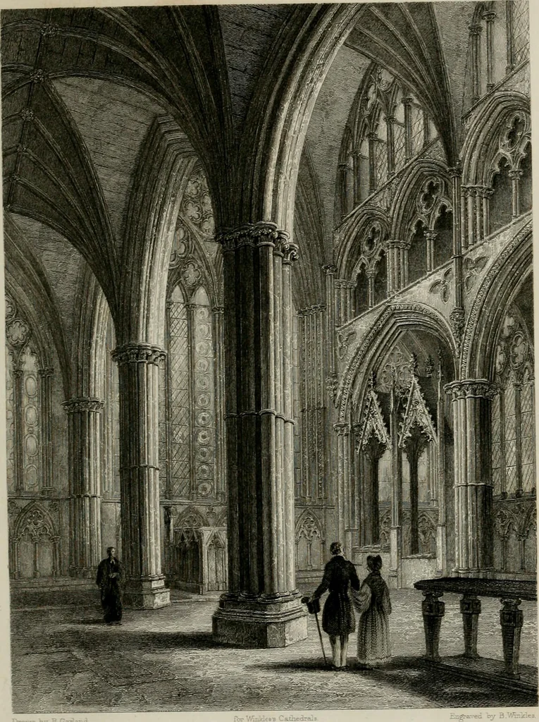 An illustration from Winkles's architectural and picturesque illustrations of the cathedral churches of England and Wales, 1836, leaf 60