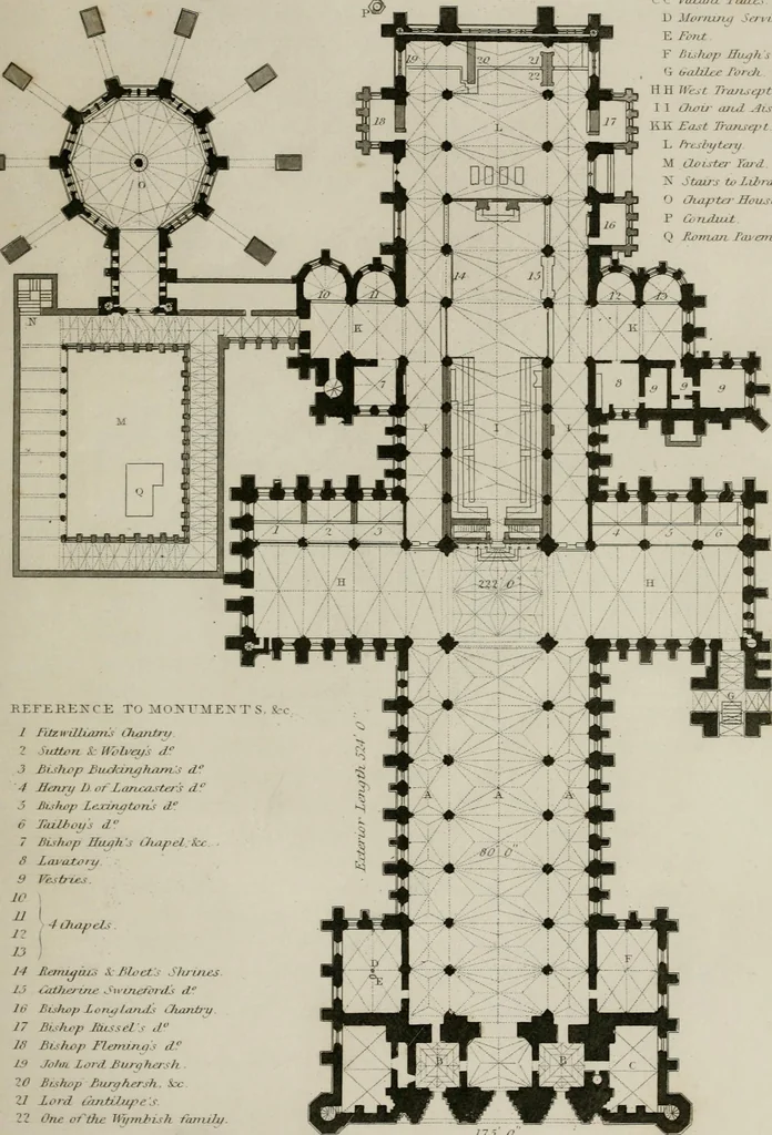 An illustration from Winkles's architectural and picturesque illustrations of the cathedral churches of England and Wales, 1836, leaf 70