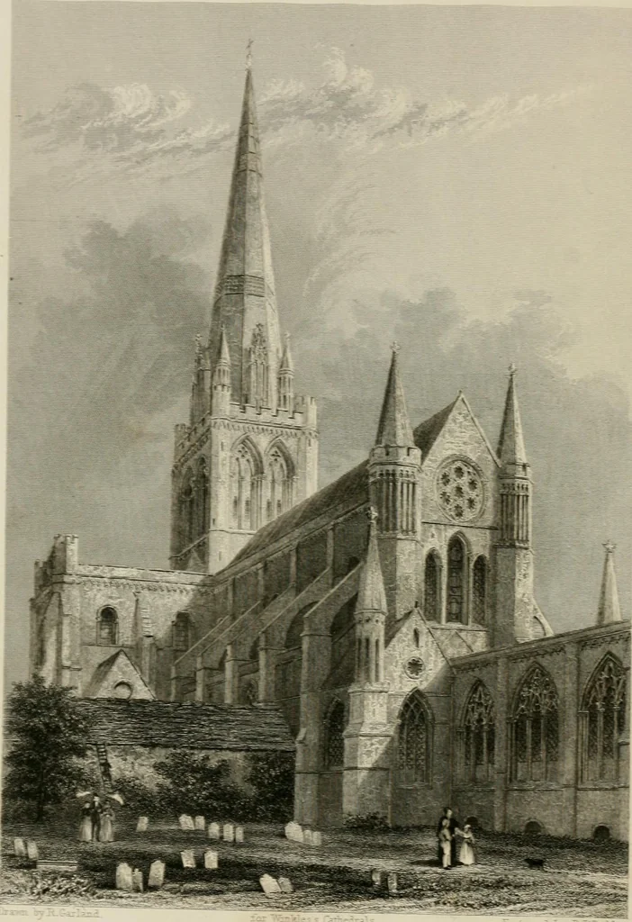 An illustration from Winkles's architectural and picturesque illustrations of the cathedral churches of England and Wales, 1836, leaf 91