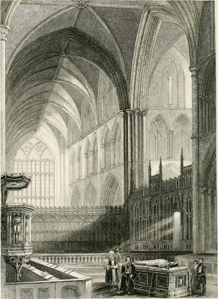 An illustration from Winkles's architectural and picturesque illustrations of the cathedral churches of England and Wales, 1836, leaf 115