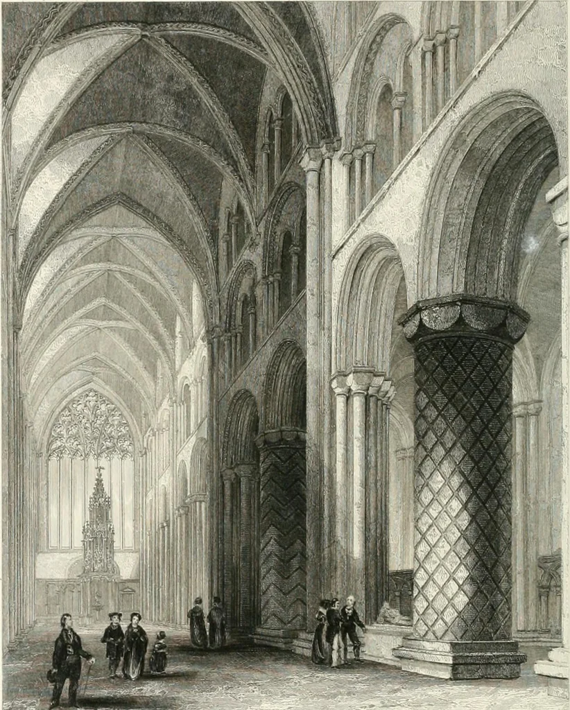An illustration from Winkles's architectural and picturesque illustrations of the cathedral churches of England and Wales, 1836, leaf 143