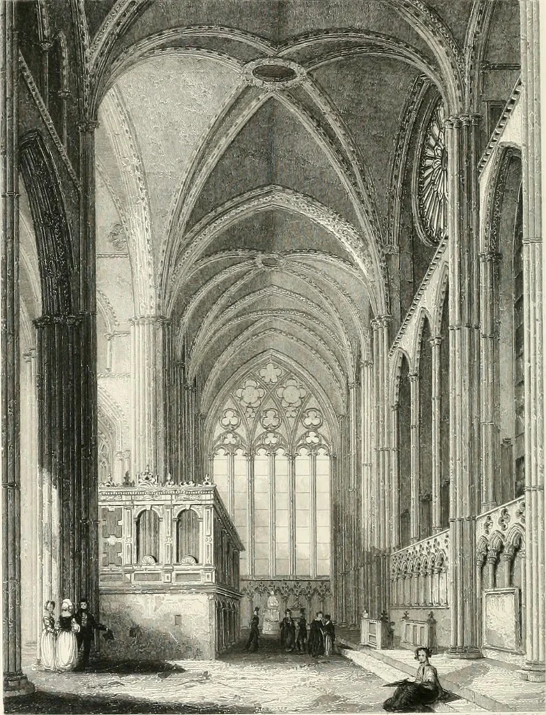 An illustration from Winkles's architectural and picturesque illustrations of the cathedral churches of England and Wales, 1836, leaf 147