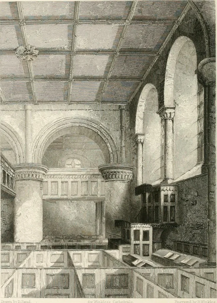 An illustration from Winkles's architectural and picturesque illustrations of the cathedral churches of England and Wales, 1836, leaf 171