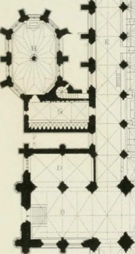 An illustration from Winkles's architectural and picturesque illustrations of the cathedral churches of England and Wales, 1836, leaf 44
