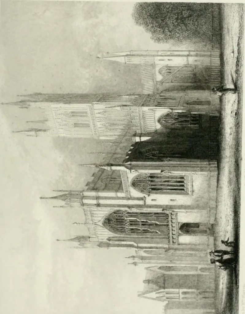 An illustration from Winkles's architectural and picturesque illustrations of the cathedral churches of England and Wales, 1836, leaf 52