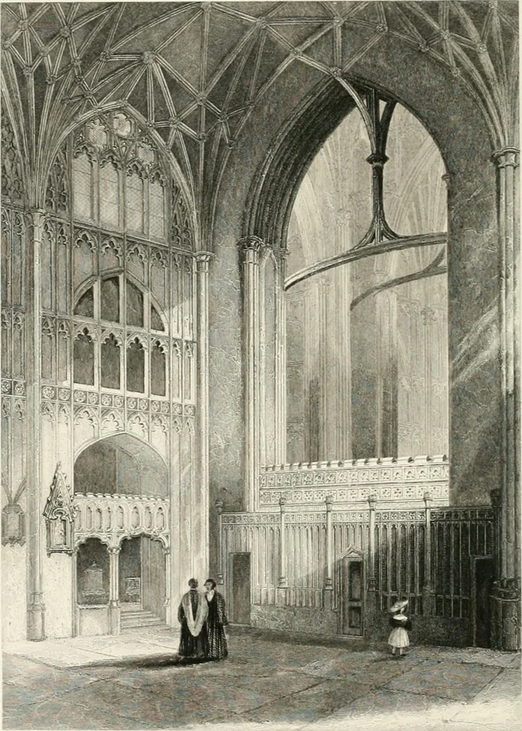 An illustration from Winkles's architectural and picturesque illustrations of the cathedral churches of England and Wales, 1836, leaf 59