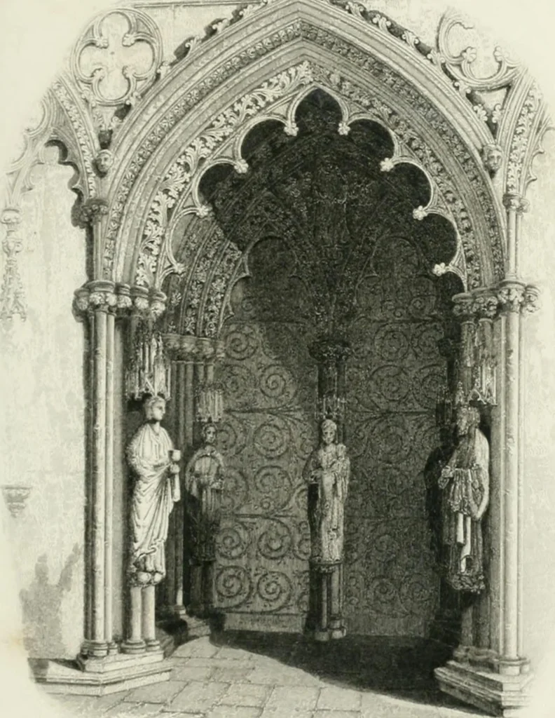 An illustration from Winkles's architectural and picturesque illustrations of the cathedral churches of England and Wales, 1836, leaf 6