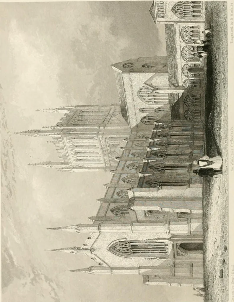 An illustration from Winkles's architectural and picturesque illustrations of the cathedral churches of England and Wales, 1836, leaf 81