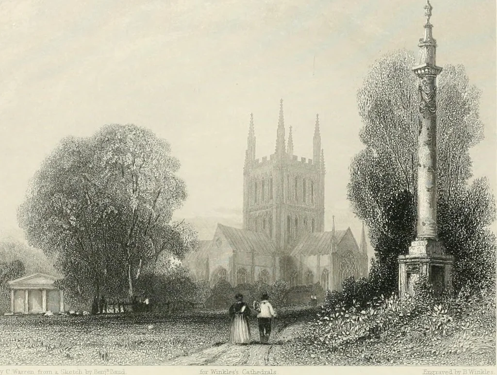An illustration from Winkles's architectural and picturesque illustrations of the cathedral churches of England and Wales, 1836, leaf 85