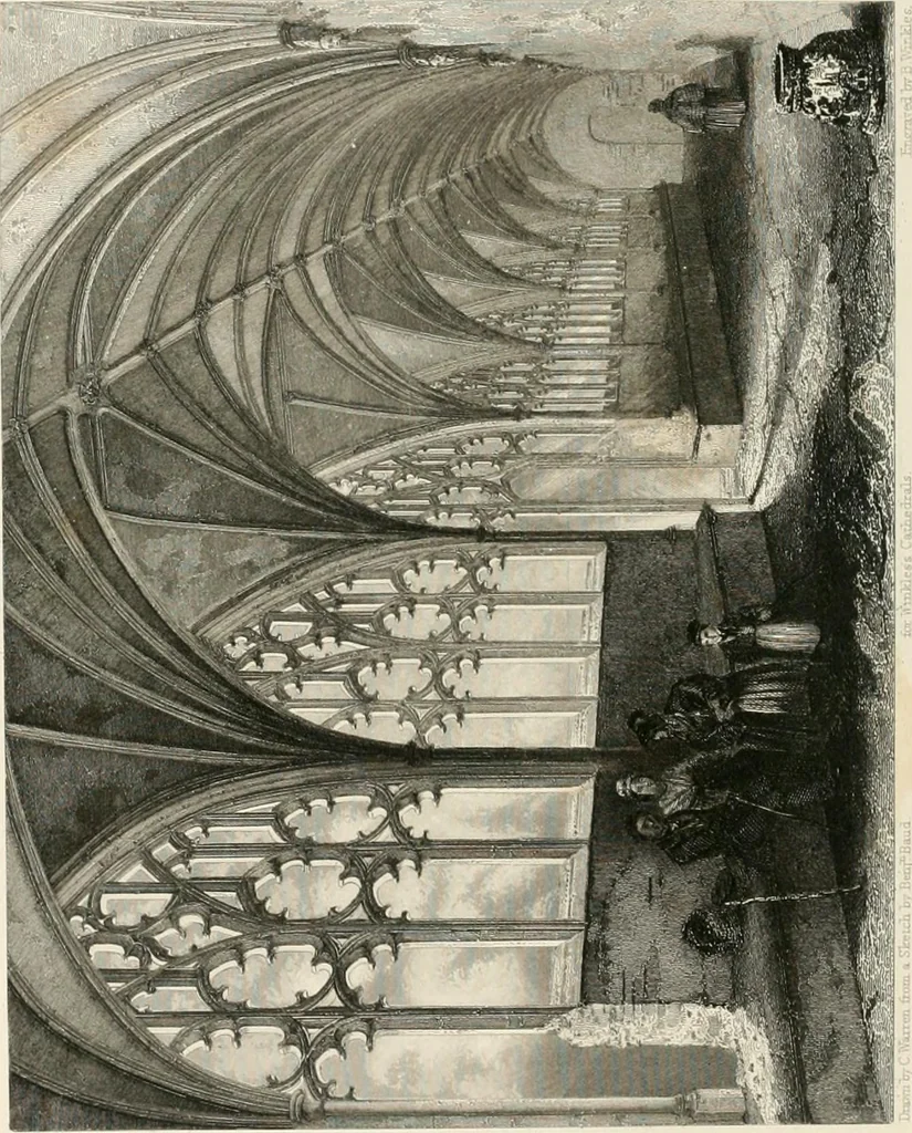 An illustration from Winkles's architectural and picturesque illustrations of the cathedral churches of England and Wales, 1836, leaf 93