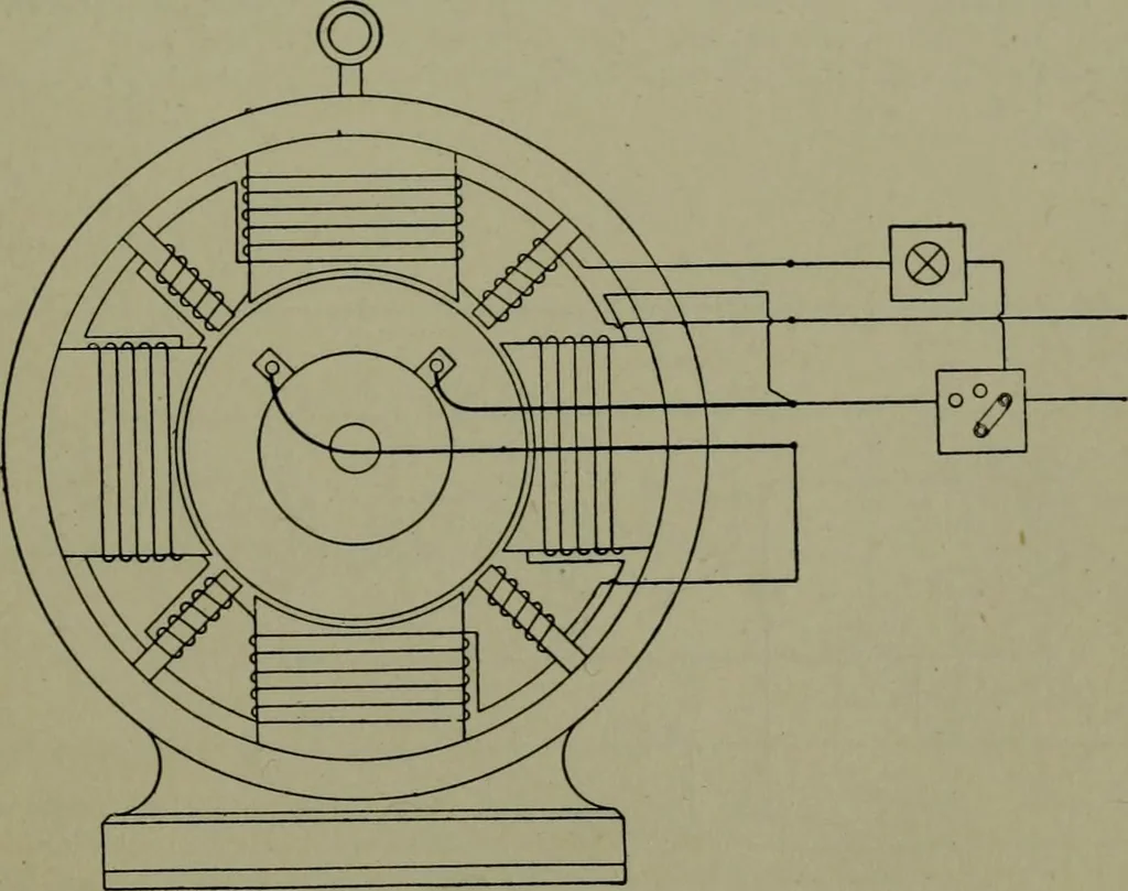 An illustration from Wiring diagrams of electrical apparatus and installations, 1913, leaf 106